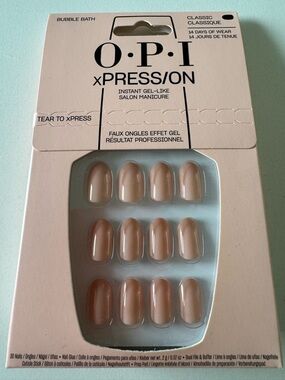 OPI Bubble Bath Nude Press-On Nails - Classic Pale Pink Nude